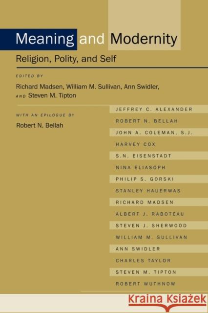 Meaning and Modernity: Religion, Polity, and Self Madsen, Richard 9780520226579