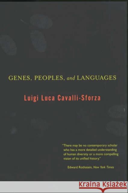 Genes, Peoples, and Languages Cavalli-Sforza, Luigi Luca 9780520228733