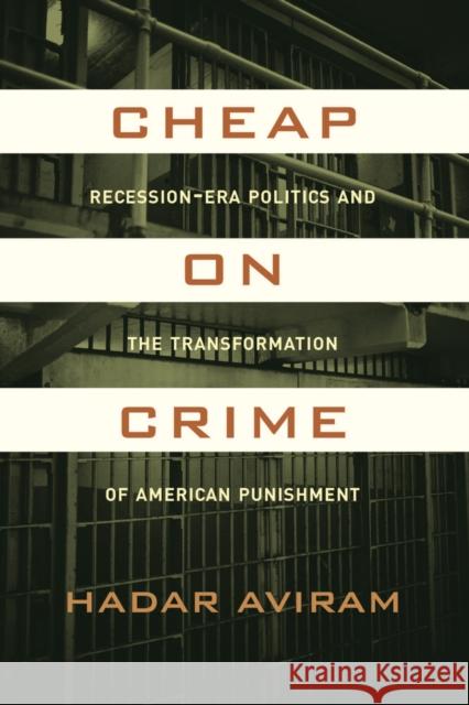 Cheap on Crime: Recession-Era Politics and the Transformation of American Punishment Aviram, Hadar 9780520277304 John Wiley & Sons