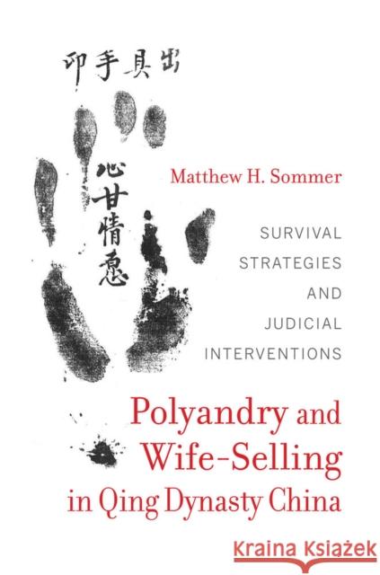 Polyandry and Wife-Selling in Qing Dynasty China: Survival Strategies and Judicial Interventions Sommer, Matthew 9780520287037