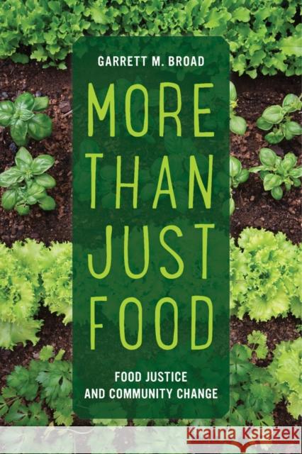 More Than Just Food: Food Justice and Community Changevolume 60 Broad, Garrett 9780520287457 University of California Press