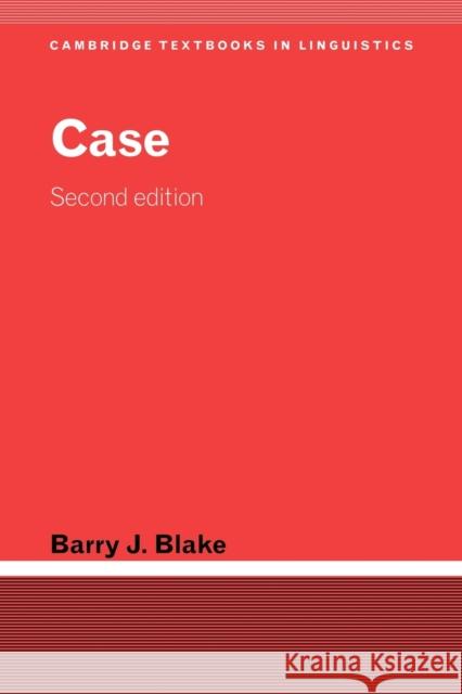 Case Barry J. Blake S. R. Anderson J. Bresnan 9780521014915 Cambridge University Press