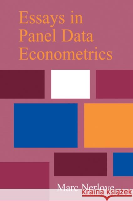 Essays in Panel Data Econometrics Marc Nerlove 9780521022460