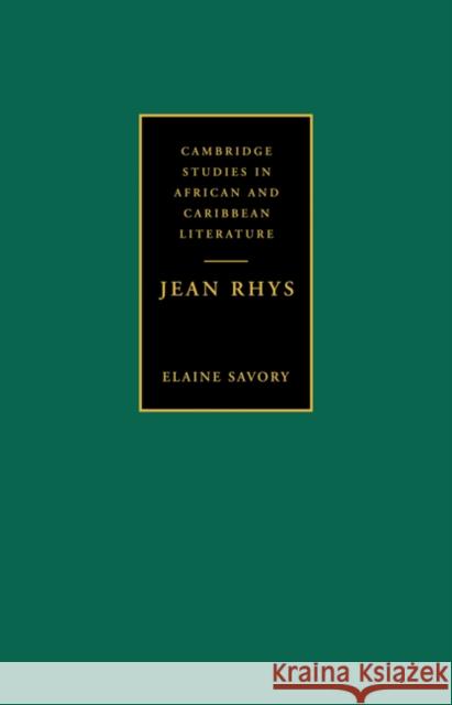 Jean Rhys Elaine Savory Abiola Irele 9780521033619 Cambridge University Press