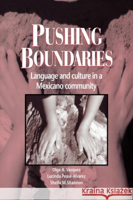 Pushing Boundaries: Language and Culture in a Mexicano Community Vásquez, Olga A. 9780521048576 Cambridge University Press