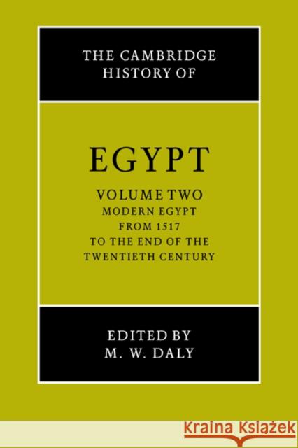 The Cambridge History of Egypt M. W. Daly 9780521068840 Cambridge University Press