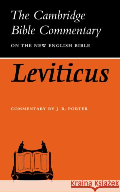 Leviticus Joshua Roy Porter J. R. Porter 9780521097734 Cambridge University Press