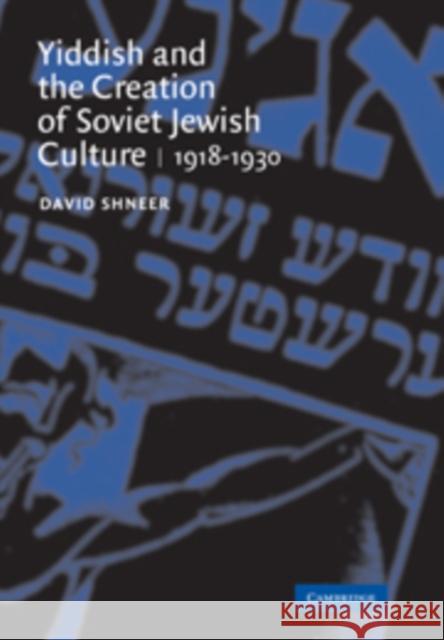 Yiddish and the Creation of Soviet Jewish Culture: 1918-1930 Shneer, David 9780521104647