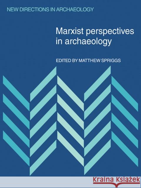 Marxist Perspectives in Archaeology Matthew Spriggs 9780521109277 Cambridge University Press