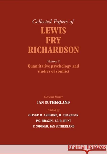 The Collected Papers of Lewis Fry Richardson Oliver M. Ashford H. Charnock P. G. Drazin 9780521115353 Cambridge University Press