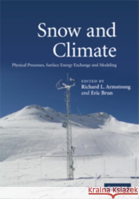 Snow and Climate: Physical Processes, Surface Energy Exchange and Modeling Armstrong, Richard L. 9780521130653