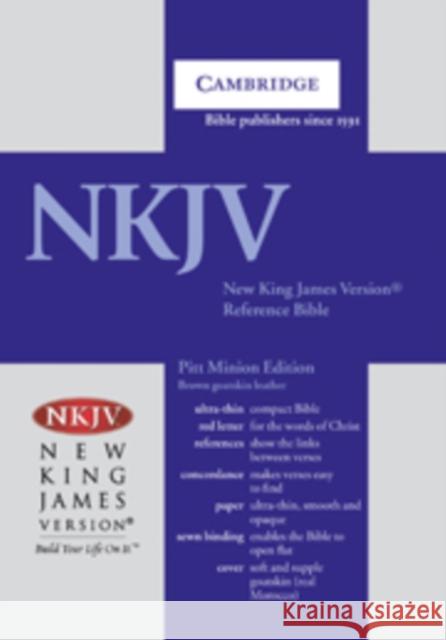 NKJV Pitt Minion Reference Bible, Brown Goatskin Leather, Red-letter Text, NK446XR  9780521132169 Cambridge University Press