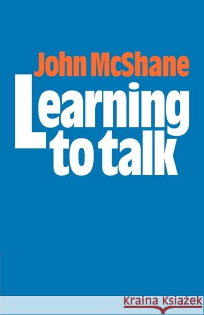 Learning to Talk John McShane 9780521133845