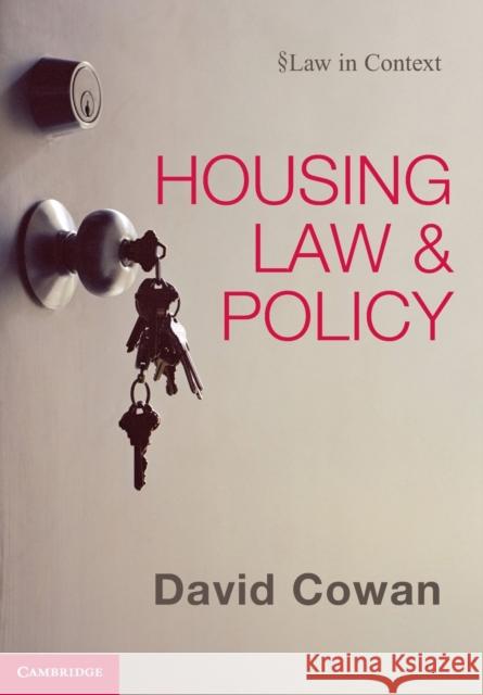 Housing Law and Policy David Cowan 9780521137195 0
