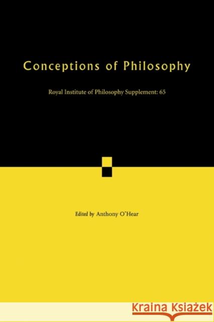 Conceptions of Philosophy Anthony O'Hear 9780521138574