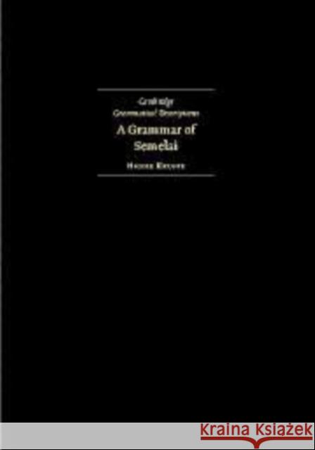 A Grammar of Semelai Nicole Kruspe 9780521144995 Cambridge University Press