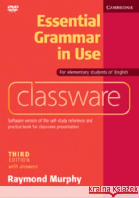 Essential Grammar in Use Elementary Level Classware DVD-ROM with answers Raymond Murphy 9780521145152