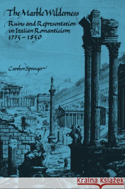 The Marble Wilderness: Ruins and Representation in Italian Romanticism, 1775-1850 Springer, Carolyn 9780521159296 Cambridge University Press