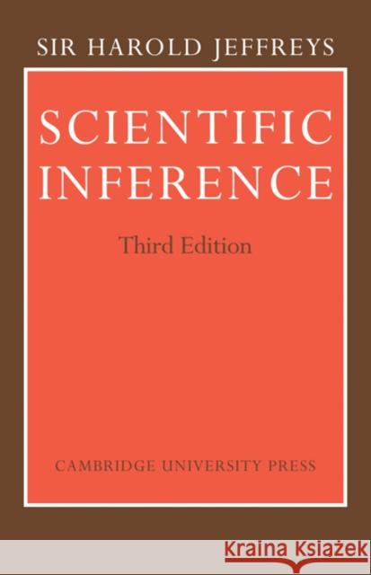 Scientific Inference Harold Jeffreys 9780521180788