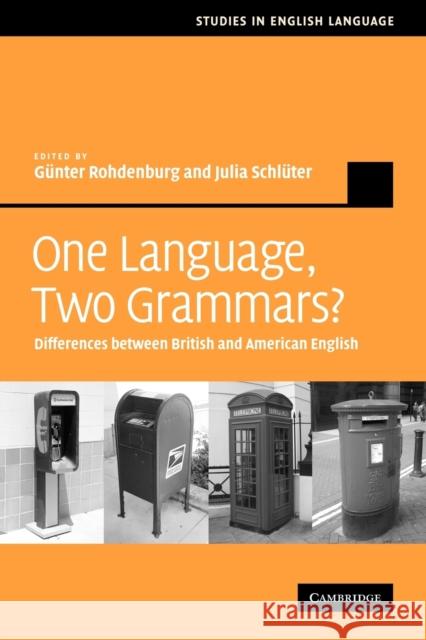 One Language, Two Grammars?: Differences Between British and American English Rohdenburg, Günter 9780521183963 Cambridge University Press