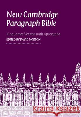 New Cambridge Paragraph Bible-KJV Norton, David 9780521195010 0