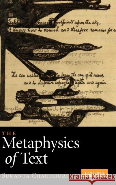 The Metaphysics of Text Sukanta Chaudhuri 9780521197960