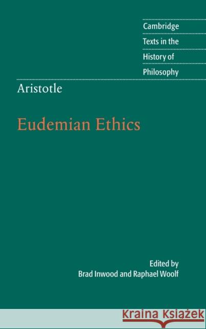 Aristotle: Eudemian Ethics Brad Inwood 9780521198486 0