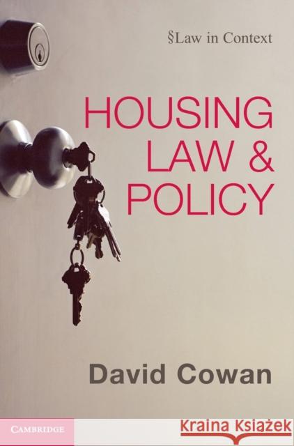 Housing Law and Policy David Cowan 9780521199971 Cambridge University Press