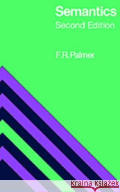 Semantics Frank Robert Palmer 9780521283762 Cambridge University Press