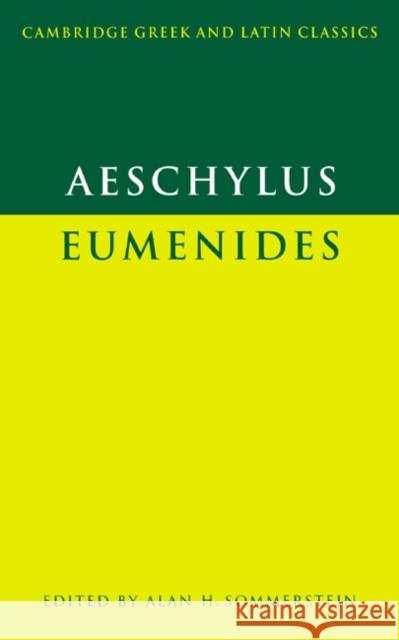 Eumenides Aeschylus 9780521284301 Cambridge University Press