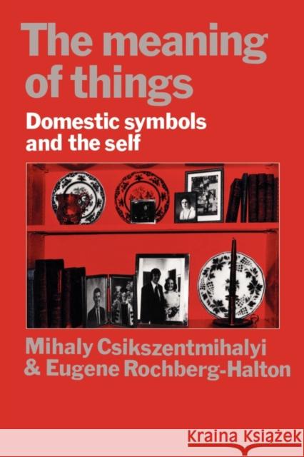 The Meaning of Things: Domestic Symbols and the Self Csikszentmihalyi, Mihaly 9780521287746 Cambridge University Press