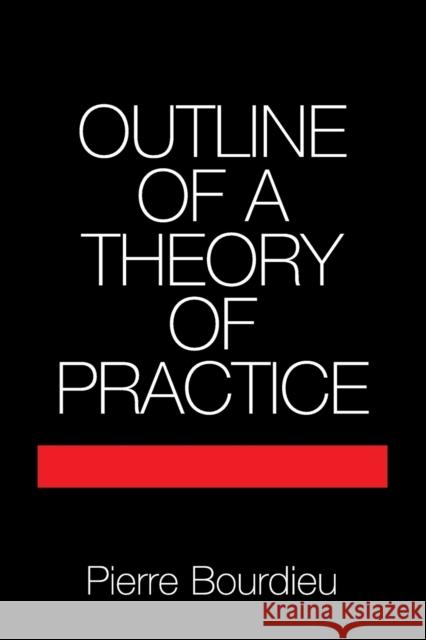 Outline of a Theory of Practice Pierre Bourdieu Meyer Fortes Edmund Leach 9780521291644 Cambridge University Press
