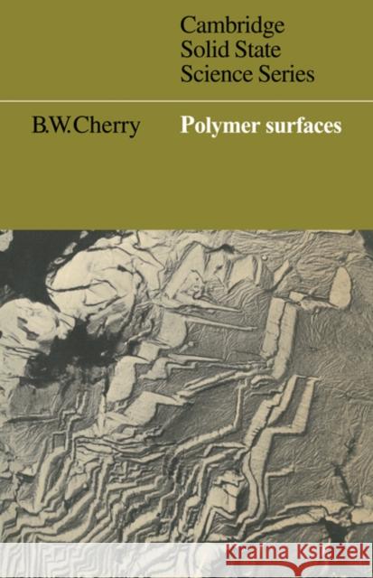 Polymer Surfaces B. W. Cherry D. R. Clarke S. Suresh 9780521297929 Cambridge University Press