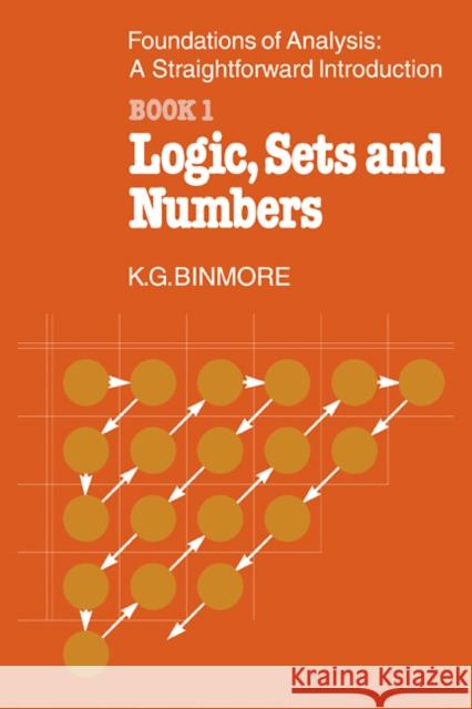 The Foundations of Analysis: A Straightforward Introduction: Book 1 Logic, Sets and Numbers Binmore, K. G. 9780521299152 Cambridge University Press