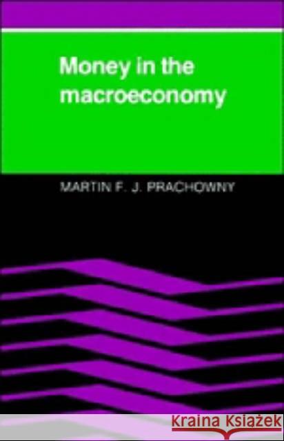 Money in the Macroeconomy Martin F. J. Prachowny 9780521315944 CAMBRIDGE UNIVERSITY PRESS