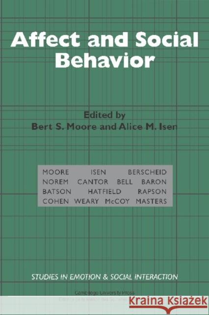 Affect and Social Behavior  9780521327688 CAMBRIDGE UNIVERSITY PRESS