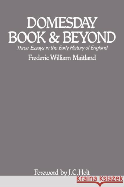 Domesday Book and Beyond: Three Essays in the Early History of England Maitland, F. W. 9780521349185 Cambridge University Press