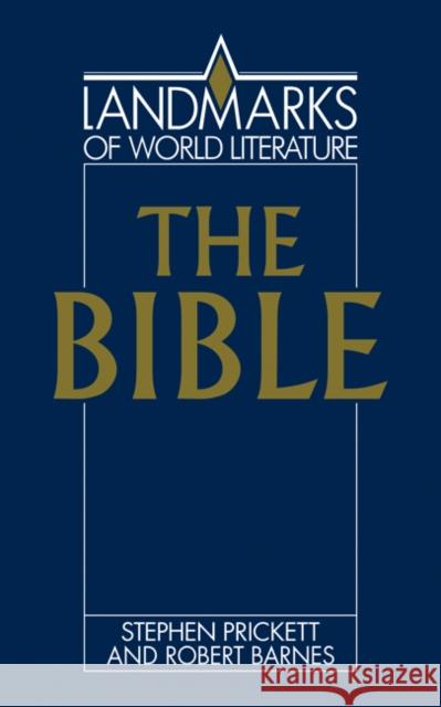 The Bible Stephen Prickett Robert Barnes 9780521367592 CAMBRIDGE UNIVERSITY PRESS