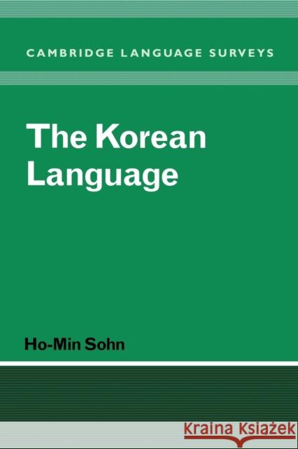 The Korean Language Ho-Min Sohn S. R. Anderson J. Bresnan 9780521369435 Cambridge University Press