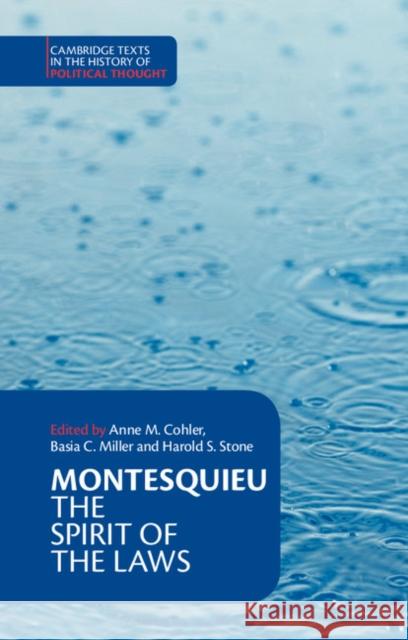 Montesquieu: The Spirit of the Laws Charles de Montesquieu 9780521369749