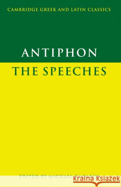 Antiphon: The Speeches Antiphon 9780521380294