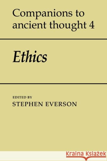 Ethics Stephen Everson Stephen Everson David N. Sedley 9780521388320