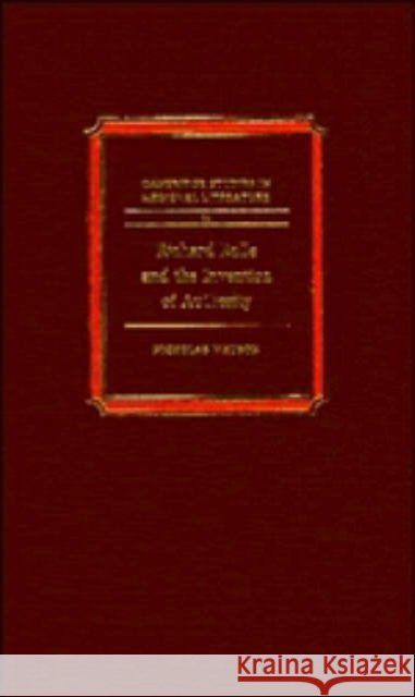 Richard Rolle & Invention Auth Watson, Nicholas 9780521390170 CAMBRIDGE UNIVERSITY PRESS