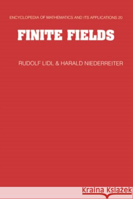 Finite Fields Rudolf Lidl G. -C Rota B. Doran 9780521392310 Cambridge University Press