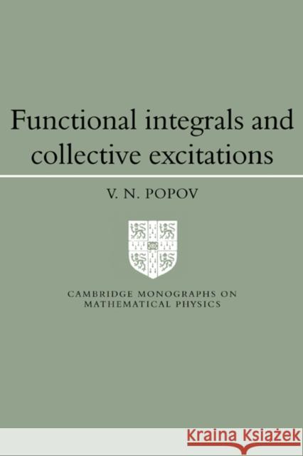 Functional Integrals and Collective Excitations V. N. Popov 9780521407878 Cambridge University Press