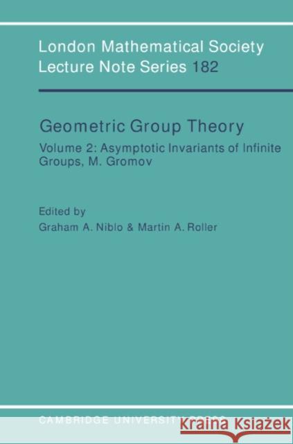 Geometric Group Theory: Volume 2 Graham Niblo Martin Roller J. W. S. Cassels 9780521446808 Cambridge University Press
