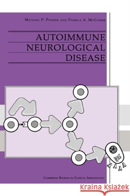 Autoimmune Neurological Disease Michael P. Pender Pamela A. McCombe 9780521461139 Cambridge University Press
