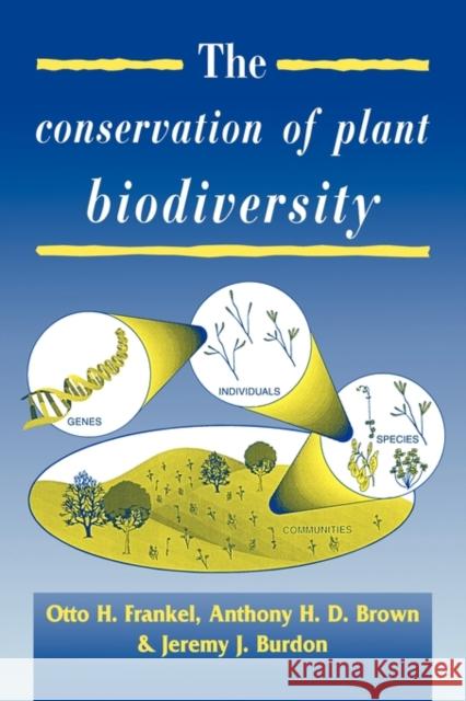 The Conservation of Plant Biodiversity Otto H. Frankel Jeremy J. Burdon Anthony H. D. Brown 9780521467315 Cambridge University Press