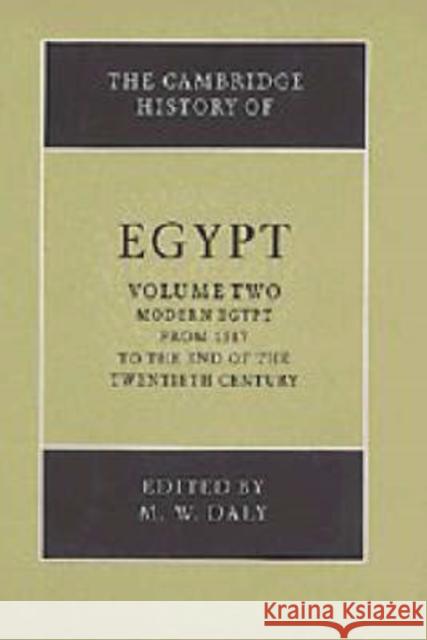 The Cambridge History of Egypt Martin W. Daly M. W. Daly 9780521472111 Cambridge University Press