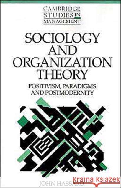 Sociology and Organization Theory: Positivism, Paradigms, and Postmodernity Hassard, John 9780521484589 Cambridge University Press